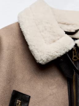 Ailegogo Streetwear Women Retro Loose Spliced Faux Leather Soft Fur Short Jacket Winter Female Zipper Belt Coat Vintage Outwear