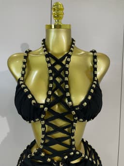 Sexy Black Halter Neck Perspective Hollow Mini Dresses 2026 Women Summer Backless Nightclub Party Evening Club Performance Dress