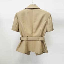HIGH STREET Newest Fashion 2026 Designer Jacket Women's Short Sleeve Belted Casual Blazer
