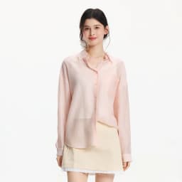 Semir Women Shirt Textured 2026 Loose Fit Two Piece Set Urban Casual Everyday Style Soft Comfortable Daily Wear