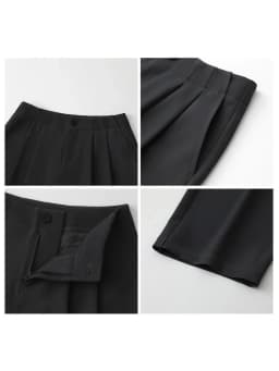 CHIC VEN Women Pants New Casual High Waisted Female Pleated Trousers Drooping Wide Leg Long Pant Office Lady Spring Summer 2025