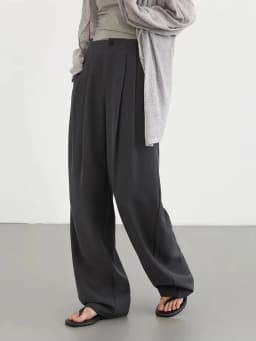 CHIC VEN Women Pants New Casual High Waisted Female Pleated Trousers Drooping Wide Leg Long Pant Office Lady Spring Summer 2025