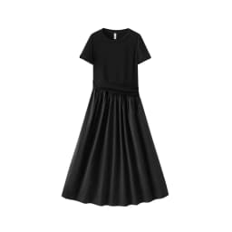 Semir Women Dress Pleated 2026 Crew Neck Cooling Waist Cinched Urban Casual Everyday Style Soft Comfortable Daily Wear Trendy