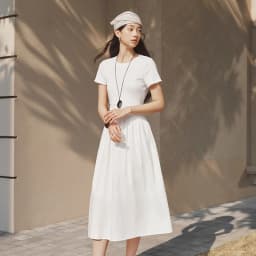 Semir Women Dress Pleated 2026 Crew Neck Cooling Waist Cinched Urban Casual Everyday Style Soft Comfortable Daily Wear Trendy