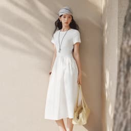 Semir Women Dress Pleated 2026 Crew Neck Cooling Waist Cinched Urban Casual Everyday Style Soft Comfortable Daily Wear Trendy