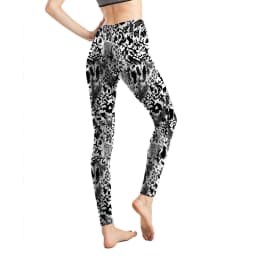 Women's Leggings Zebra Print Tights Polyester Spandex Blended Elastic Waist Fleece Autumn and Winter Clothing