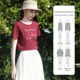 I BELIEVE YOU Short Sleeves Round Neck T-Shirt 2026 Summer New Bead Embroidery Bow Printing Casual Elegant Top Women 2261016244