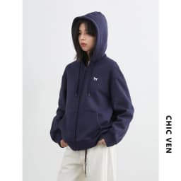 CHIC VEN Korean Women Sweatshirts Loose Casual New Hooded Female Top Drawstring Ladies Jacket Fleece Pullover Autumn Winter 2025