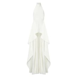 TWOTWINSTYLE Sexy Two Piece Set Women Halter Sleeveless Open Back Top High Waist Pleated Maxi Skirt Slim Women's Suit Summer New
