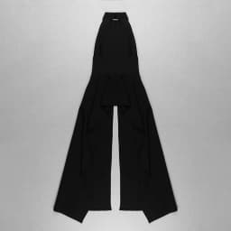 TWOTWINSTYLE Sexy Two Piece Set Women Halter Sleeveless Open Back Top High Waist Pleated Maxi Skirt Slim Women's Suit Summer New