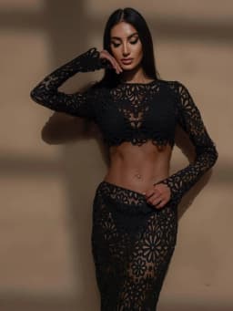 White Elegant Embroidery Hollow Out Beach Dresses Set Sexy See Though Crop Tops Long Skirts Women Sets Summer Women Outfits