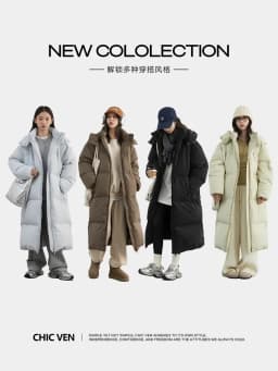 CHIC VEN Fashion Women Down Coats Hooded Thick Loose Solid Female 90 White Duck Down Jacket Ladies Topcoat Autumn Winter 2025