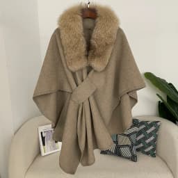 Spring Lanket Scarf Female Real Fur Coat Women Cloak Poncho Winter Warm Shawl Designer Thickening BPashmina Cape Stole Fur Coats