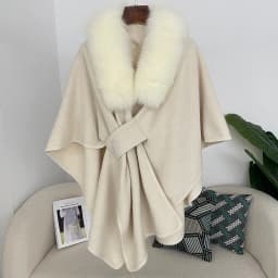 Spring Lanket Scarf Female Real Fur Coat Women Cloak Poncho Winter Warm Shawl Designer Thickening BPashmina Cape Stole Fur Coats