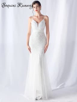 Sexy Elegant Long Wedding Evening Dresses for Women 2026 Mesh Birthday Party Dresses Woman Pink Maxi Sequin Summer Dress Vestido