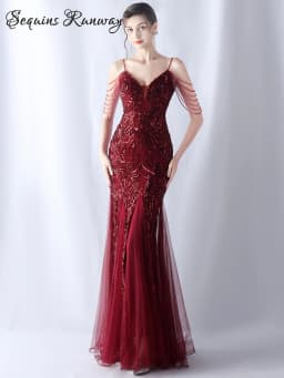 Sexy Elegant Long Wedding Evening Dresses for Women 2026 Mesh Birthday Party Dresses Woman Pink Maxi Sequin Summer Dress Vestido
