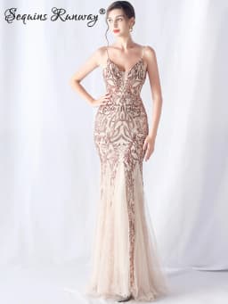 Sexy Elegant Long Wedding Evening Dresses for Women 2026 Mesh Birthday Party Dresses Woman Pink Maxi Sequin Summer Dress Vestido