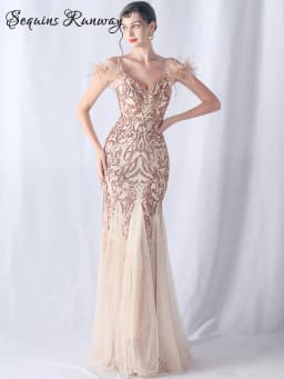 Sexy Elegant Long Wedding Evening Dresses for Women 2026 Mesh Birthday Party Dresses Woman Pink Maxi Sequin Summer Dress Vestido