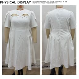 Elegant White Cutout Puff Sleeve Mini Dress Luxury Rhinestone Beading High Waist A-Line Party Dress Trendy Summer Club Vestidos