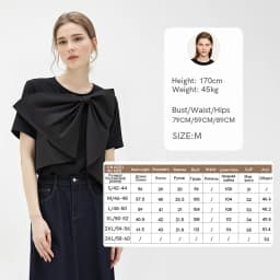 Amii Women's Cotton T-Shirt 2026 Summer New Round Neck Bow Detail Short Sleeve Tee Loose Versatile Casual Top for Women 12652061