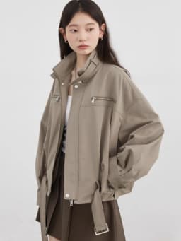 CHIC VEN Fashion Women Jackets Streetwear Casual Solid Retro Stand Up Collar Short Coat Girl Top Autumn Winter 2025