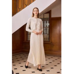 AP Women 2026 Autumn and Winter New Design Shine Cardigan and Pleated Slip Dress Elegant Lady Clothing