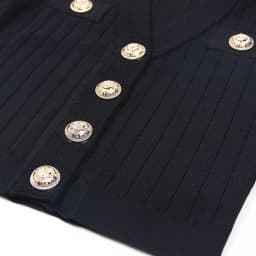 SML Black And White High-quality Fashionable Elastic Knitted Fabric Button Decoration Short Sleeved Slim Fitting Women's T-shirt
