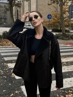 HH Female Autumn Vintage Faux Leather Fleece Jackets Long Sleeves Lapel Single Breasted Pockets Coats Winter Casual Outerwear