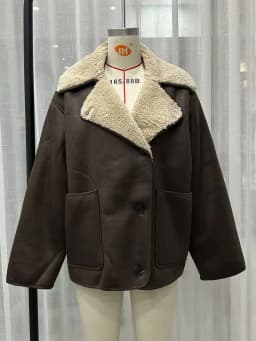 HH Female Autumn Vintage Faux Leather Fleece Jackets Long Sleeves Lapel Single Breasted Pockets Coats Winter Casual Outerwear
