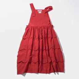 Vest casual dress for women imakokoni original summer artistic loose and versatile wave edge texture A-line skirt 265548