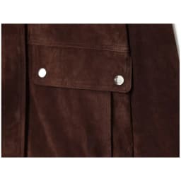 Women Suede Leather Jacket with Pockets Autumn Fashion High Collar Long Sleeve Button Jacket Lady Coats Causal Female Chic Tops