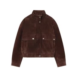 Women Suede Leather Jacket with Pockets Autumn Fashion High Collar Long Sleeve Button Jacket Lady Coats Causal Female Chic Tops