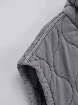 Autumn Winter Women Standing Collar Light Weight Sleeveless Cotton Coat Vest Women Pocket Decoration Tank Top