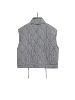 Autumn Winter Women Standing Collar Light Weight Sleeveless Cotton Coat Vest Women Pocket Decoration Tank Top