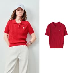 TOYOUTH Women Knit Top Summer 2026 Tianshuang Linen High Intelligence Retro Cable Knit Temperament Short Sleeve Elegant Style