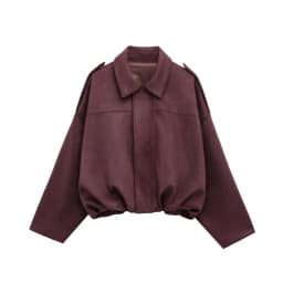 HH Women's Suede Texture Jacket High Street Turn-Down Collar Long Sleeve Elastic Zipper Button Solid Spring Trendy Coat