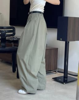 HanOrange 2026 Summer Fashion Simple High Waist Wide Leg Pants Women Loose Thin Casual Silhouette Trousers Female Vintage