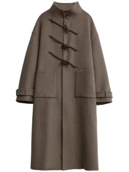 CHIC VEN Women Long Woolen Coats Single Breasted Loose Stand Collar Cow Horn Buttoned Office Ladies Overcoat Autumn Winter 2026