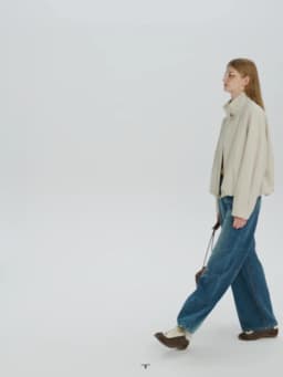 ZIQIAO Autumn 2025 Women's Cropped Stand Collar Jacket - Relaxed Fit Casual Short Outerwear Lightweight Layering Basic Top