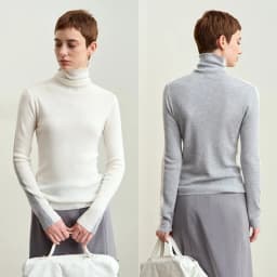 Amii Women Sweaters 2024 Winter Minimalism Long Sleeve High Neck Slim Soft Knit Tops Jumper Patchwork Sweater Clothing 12414019