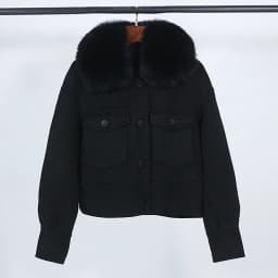 Wool Women Fur Coat New Autumn Winter Real Fox Fur Collar 10% Cashmere 90% Wool Fur Jacket Short Casual Loose Wool Coat