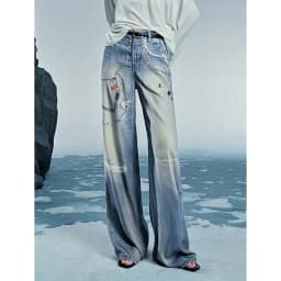 TOYOUTH Women Denim Jean 2025 Spring New Long Pants 8518053