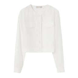 SENTUBILA Lyocell Women Shirt Shacket Single Breasted Long Sleeve Tops 2026 Spring Autumn Cropped Shirts & Blouses 151C57854