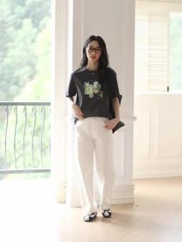 VIMLY Pure Cotton Women's Graphic T-Shirt 2026 Summer Tee Shirt Ladies Short Sleeve T-shirt Loose Simple Printed Tops M9828