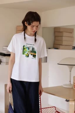 VIMLY Pure Cotton Women's Graphic T-Shirt 2026 Summer Tee Shirt Ladies Short Sleeve T-shirt Loose Simple Printed Tops M9828