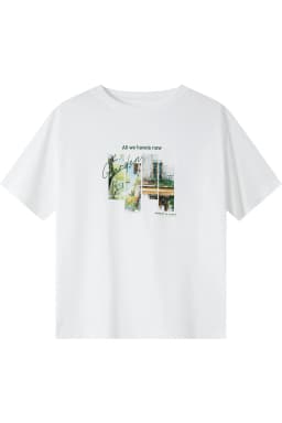 VIMLY Pure Cotton Women's Graphic T-Shirt 2026 Summer Tee Shirt Ladies Short Sleeve T-shirt Loose Simple Printed Tops M9828