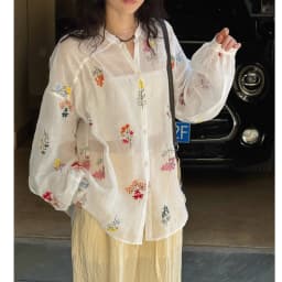 Women Summer Sexy Bohemian Blouses V-Neck Flower Embroidery Blouses Fashion Women Elegant White Tops Shirts