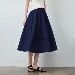 TOYOUTH Women Skirt 2026 Summer New Solid Klein Blue Pin Tuck Cocoon Silhouette Petite Midi Skirt
