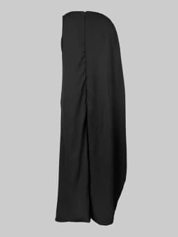 Onecozyday Women's Black Gold Asymmetric Cape Sleeve Evening Gown 2026 Elegant Bodycon Floor Length Formal Party Maxi Dress