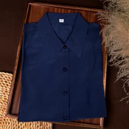 100% mulberry silk shirt women's double crepe matte long-sleeved simple square collar casual commute spring and summer thin